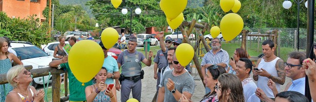 Prefeitura inaugura Praça Juliana Maciel com parque infantil e academia na Água Branca em Ilhabela